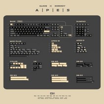 접이식 키보드 무선 Domikey SA abs doubleshot keycap Apes mx stem 키보드 포커 87 104 BM60 xd64, 한개옵션2, 01 APES All In One x1, 한개옵션1