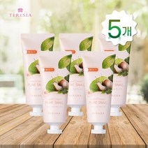 테르시아 퓨어 스네일 핸드크림 5개세트 거칠어진 손 손주름 달팽이 추출물 무실리콘 무벤조피논 유해물질없는 유아 아이 임산부 산모 예민한 피부 추천 무향 TERESIA 선물용