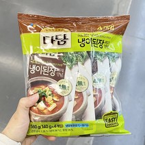 CJ 다담 냉이된장찌개양념 140gx4 x 1개, 종이박스포장