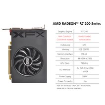XFX RX 580 8GB 4GB 2GB 그래픽 카드 AMD GPU Radeon RX590 570 560 550 R7 R9 370 380 비디오 카드 데스크탑 PC 게임 마이닝, 07 R7 240 2GB 1Fan