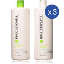 폴미첼 슈퍼 스키니 스무딩 샴퓨 컨디셔너 1L 듀오 Paul Mitchell Super Skinny Smoothing Liter Duo, 3개