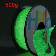 3D 프린터 필라멘트 잉크 레진 재료 어둠 속에서 빛나는 1.75mm 3d 인쇄용 야광 승화 글로우 라니보우/레드/반딧불 그린, Firefly Green-500g, CHINA
