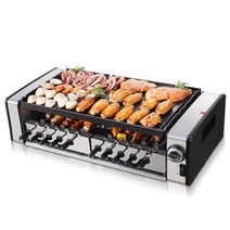 양꼬치기계 가정용 꼬치구이 기계 전기 그릴 무연 바베큐 자동 회전 케밥 바베큐 주방, 10줄