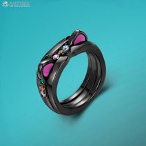 물결반지 새끼 모녀 평 Ahthen 925 Steing Silver Rings Multi Zircon Waves Snake Sun Stars Moon Daisy Bee Eterna