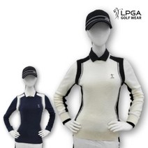 LPGA 골프 웨어 여성 겨울 방풍 니트 스웨터 이중 에리 204-KT608