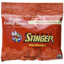 Honey Stinger Organic Energy Chews 과일 스무디 51g(1 8온스) 백 (12개 팩) 미국직송