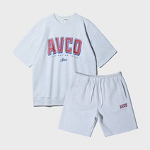 앨빈클로 AVCO 로고 루즈핏 반팔맨투맨 트레이닝 팬츠 세트 (3 COLOR) - MULTI 126139
