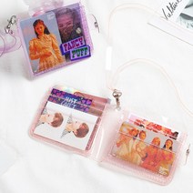 글리터 반지갑 PVC 펄 투명 젤리 목걸이 똑딱이 카드지갑 사진 스티커 꾸미기 슬리브 홀더