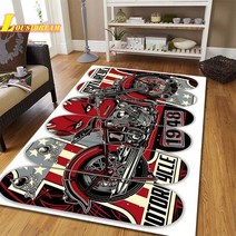 차박 세차용 접이식발판 카라반발판 레트로 바이크 오토바이 자동차 인쇄 공간 매트 카펫 러그 미끄럼 방지 도어 스텝 욕실 거실 침실 입구 홈 인테리어, [05] 100x120cm, [15] 라이트 그린