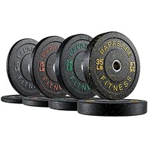 엘리코 원판 중량 파파바베 범퍼 플레이트 역도 및 근력 훈련을 위한 색상 반점 고무 웨이트 플레이트가 있는 하이바운스 올림픽 웨이트 플레이트, 이자형. 170파운드 세트