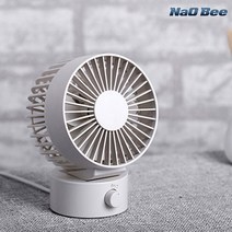 NaOBee 소리없이 강하다!! 더블윙 저소음 USB 탁상용 미니 선풍기, 화이트