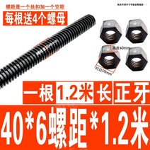 케미칼앙카볼트 고강도 사다리꼴 버클 나사 t 형 너트, 40X1.2mX6 피치 너트 4개 포함, 1개
