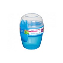 시스테마 BPA-free 캡슐형 미니 런치박스 2in 1 시리얼 오트밀 요거트 도시락통 515ml, 핑크