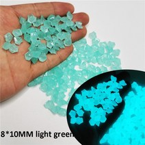 300/500Pcs 정원 장식 자갈 빛나는 돌 어두운 야외 수족관, 02 500Pcs, 07 Light Green