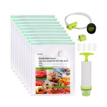 10 Vacuum Sealer Bags Compatible with FoodSaver Sealer Can be repeatedly used vacuum zipper bags F
