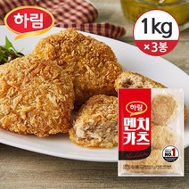 [냉동] 하림 멘치카츠 1kg 3봉, 없음, 3개