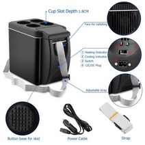 12V 자동차 냉장고 히터 6L 미니 2 in 1 냉동고 쿨러 워머 전기 휴대용 여행 아이스 박스, 12V 6L