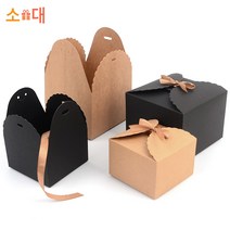 접이식 답례품 DIY 선물포장 종이상자 선물백 케이스, 블랙-소