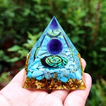 Orgone 명상 정신수양 기분좋은 힐링 에너지 용품 피라미드 크리스탈 풍수 장식품 소품, 25