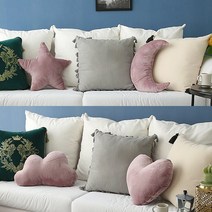 아망떼 보들극세사 별 달 구름 하트 쿠션(다크로즈)