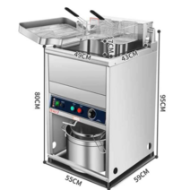 업소용 대용량 전기 프라이기 치킨 튀김용 [문의], 60L 더블 380V|12KW [닭 8마리]