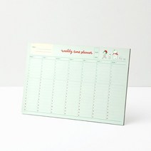 헬로제인 위클리 플래너패드 05.그린(타임)