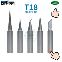 Kiludo 5pcs T18-BL I BRO2 B K 시리즈 납땜 팁 hakko fx-888/888D 철 FX-8801/8802/8803, 06 T18-C5