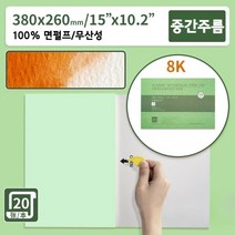 바오홍 아카데미 면 펄프 수채화용지 3종 텍스처 200g, [200g 중간주름] 8K 380x260