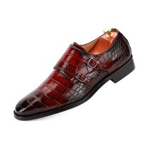 오토바이 부츠 바이크신발비즈니스 남성 신발 블랙 브라운 패턴 지퍼 첼시 부츠 Pu 라운드 발가락 수제 무, 03 ZZ137-red