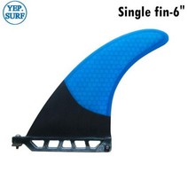 Yep.surf Longboard Fin 8 인치 서핑 보드 유리 섬유 Sup 핀 벌집 단일 패들, [04] Blue 8 inch