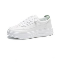 MJ21 편안한 여성용 통굽 화이트 운동화 스니커즈