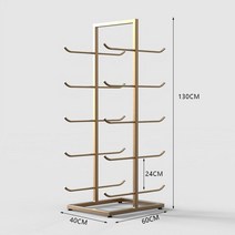 폼롤러 거치대 요가매트 정리대 보관함 필라테스, 골드매트20개보관(60x40x130)