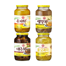 오뚜기 유자차 생강차 대추차 꿀모과차 1kg 4개 기획, 유자차 1KG 4개