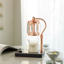 캔들백화점 깔끔한 크리스탈 캔들워머 실버화이트 + 소이 캔들 150g 세트, 잉글리쉬페어프리지아, 1세트