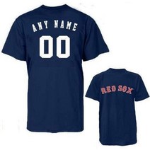 보스턴 레드 양말 MLB 공식 라이센스 100 % 코튼 크루 넥 이름 amp 번호 on Back Youth Medium
