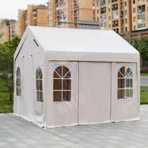 농막 몽골 텐트 막사 창고형 천막 차고지 가제보 간이, 아이보리3x3+루프천