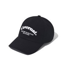 COVERNAT 리프 레터링 볼캡 블랙 CO2200CA04BK