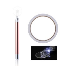 보석십자수 LED led 키링 도구 펜 5D 페인팅 캔디 컬러 포인트 드릴 헤드 롤 휠 크로스 스티치 빠른 롤러 팁 액세서리, [11] battery notincluded
