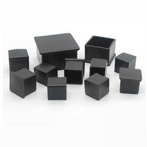 트랙터 의자 부품 직사각형 블랙 PVC 고무 의자 테이블 피트 튜브 파이프 끝 발 커버 캡 가구 책상 다리, 01 2Pcs_08 45x75mm