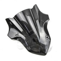 가와사키 Z900 2017 블랙 오토바이 윈드 실드 스크린 Z 17 18 카본 Firber 더블 버블, 02 carbon firber