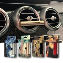 1+1 고급 차량용 방향제 송풍구 명품 벤츠 G80 bmw 블랙체리, [로즈핑크] 데일리가든 (꽃&과일))