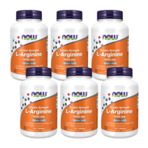 나우푸드 더블 스트랭스 L-아르기닌 1000mg 타블렛, 120개입, 6개