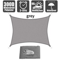 텐트 그늘막 폴리에스테르 항해 방수 사각형 정원 캐노피 파티오 풀 차양 캠핑 천막, gray+3x3m