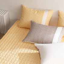 씨엘로 시어서커 여름 침대패드, 옐로우