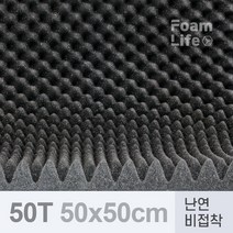 방음재 방음스펀지 난연 비접착 50Tx500x500