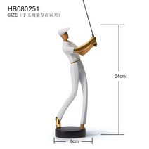 골프피규어 홀인원 기념 선물 장식 거실 장식 트로피 공예, HB080251
