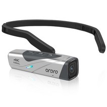 ORDRO EP8 4K초고화질 헤드 마운트 모션카메라 오토바이/자전거 블랙박스 스포츠카메라, EP8-리모콘 보조배터리64G(은색)
