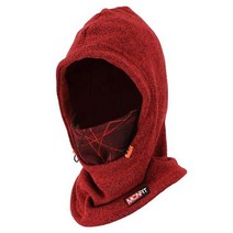 MCN 겨울 후드 넥워머 기모 니트 방한마스크 목토시 자전거 골프 등산 스키, 08_레드웹