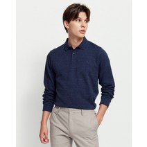 21FW [populet]네이비 퍼피자수 면혼방 긴팔카라티셔츠 WHTS1D431N2