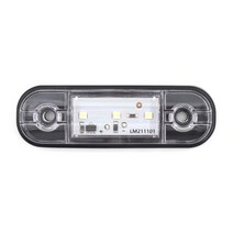 캠핑카 카라반 트레일러 자동차 외부 테일 클리어런스 신호 브레이크 트럭 버스 3LED 사이드 마커 1 개, 2.1x white, 1개